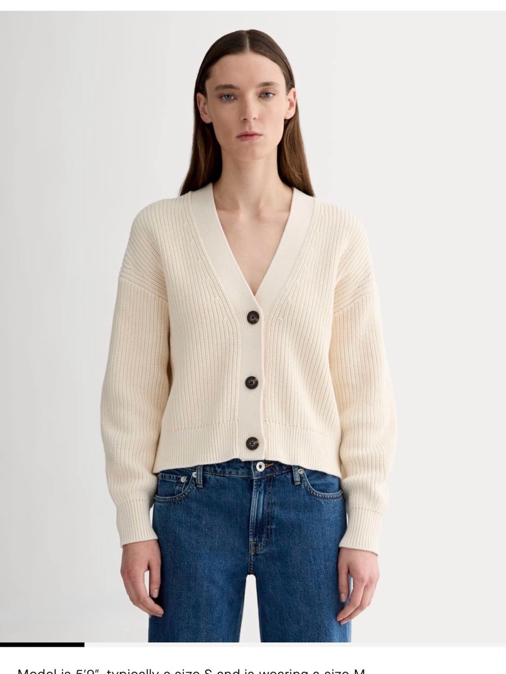 NWT-EVERLANE WOMEN’S BOXY CARDIGAN ORGANIC COTTON- XXL